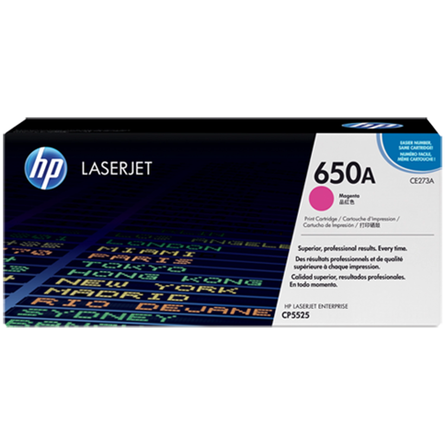 Cartucho de toner 650A Magenta LaserJet HP CE273A