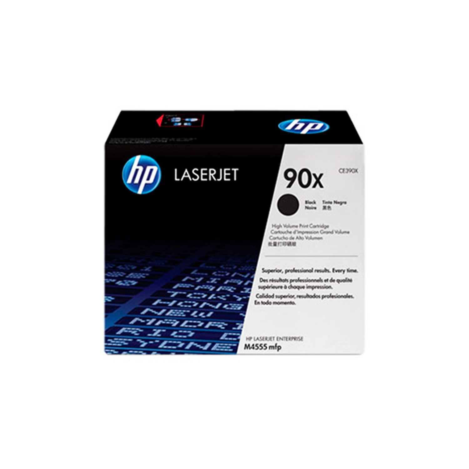 Cartucho de toner 90X Negro de Alto rendimiento HP CE390X