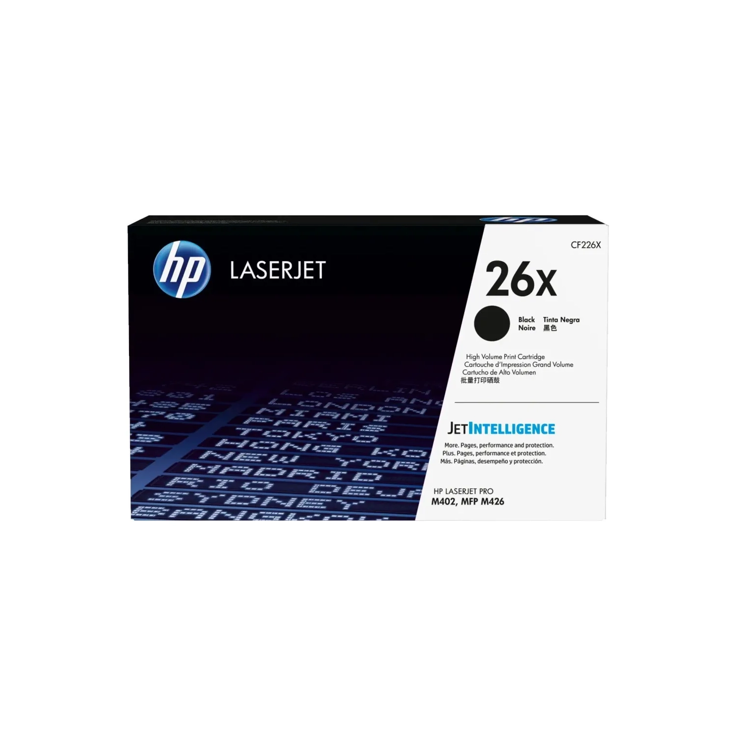 Cartucho de toner 26X Negro Alto rendimiento HP CF226X