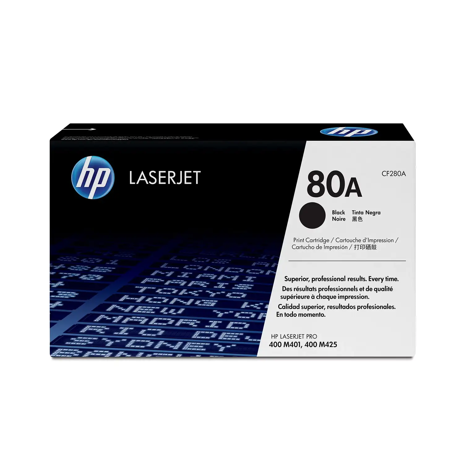 Cartucho de toner 80A Negro LaserJet HP CF280A