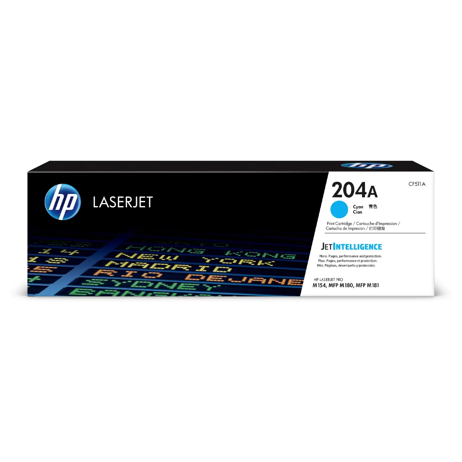 Cartucho de toner 204A Cian LaserJet HP CF511A