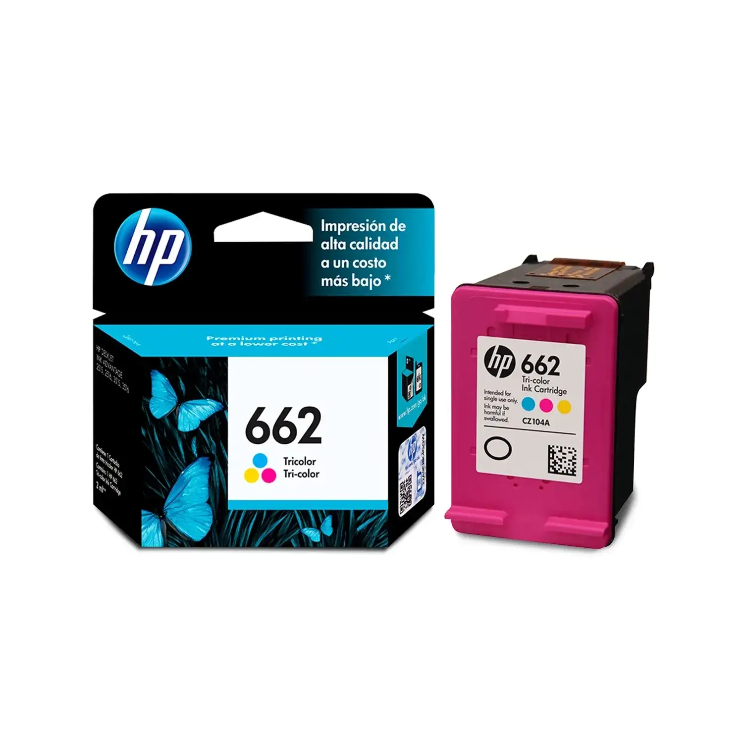 Cartucho de Tinta 662 Tricolor HP CZ104AL