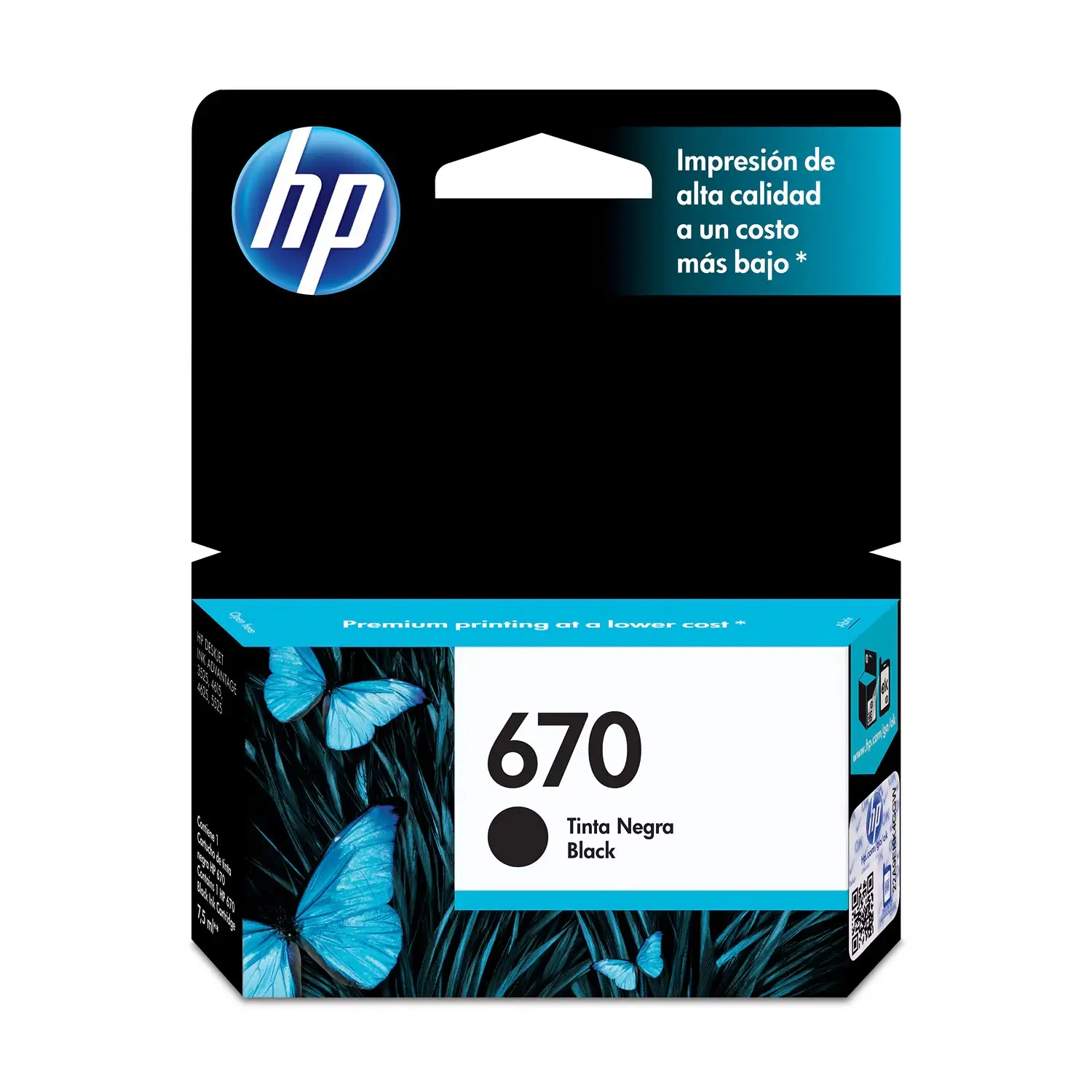 Cartucho de tinta 670 Negra HP CZ113AL