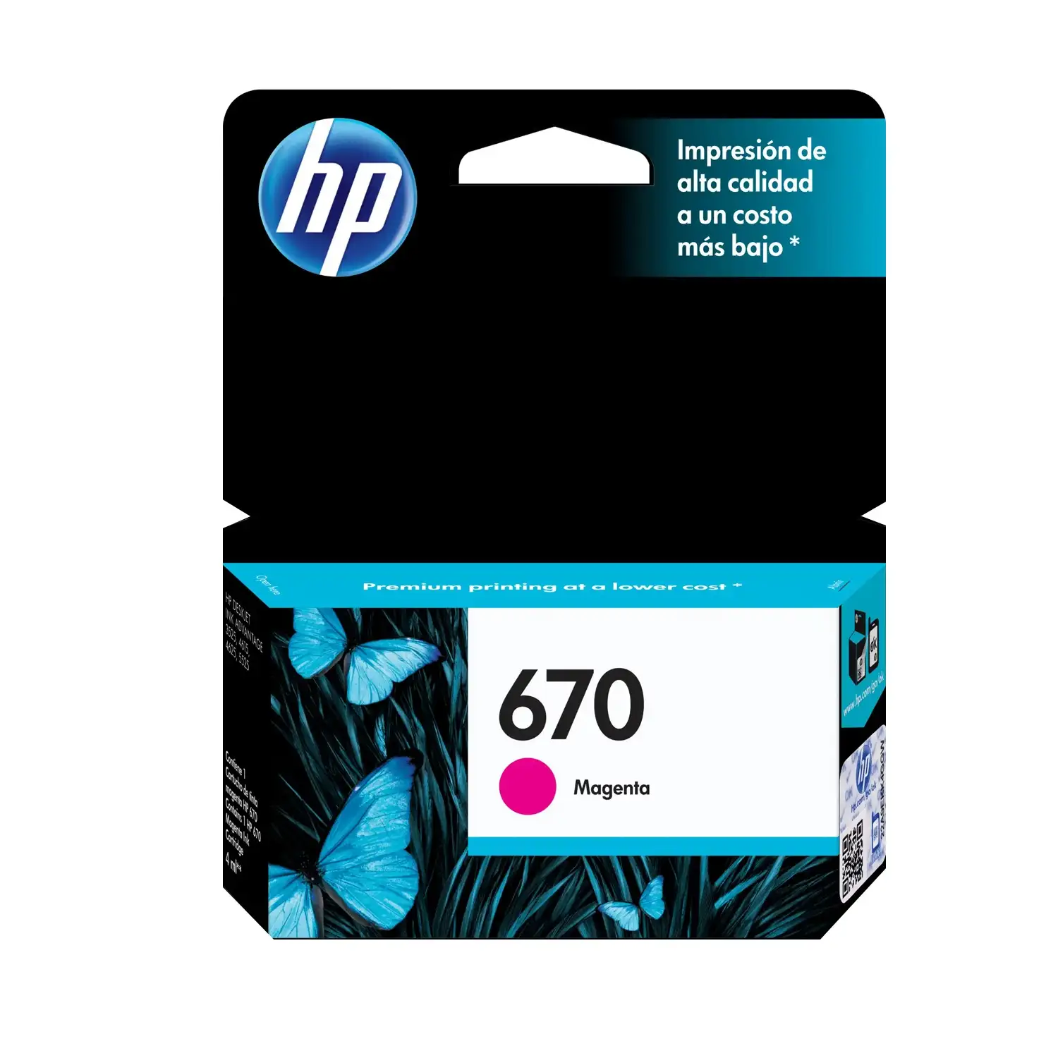 Cartucho de tinta 670 Magenta HP CZ115AL