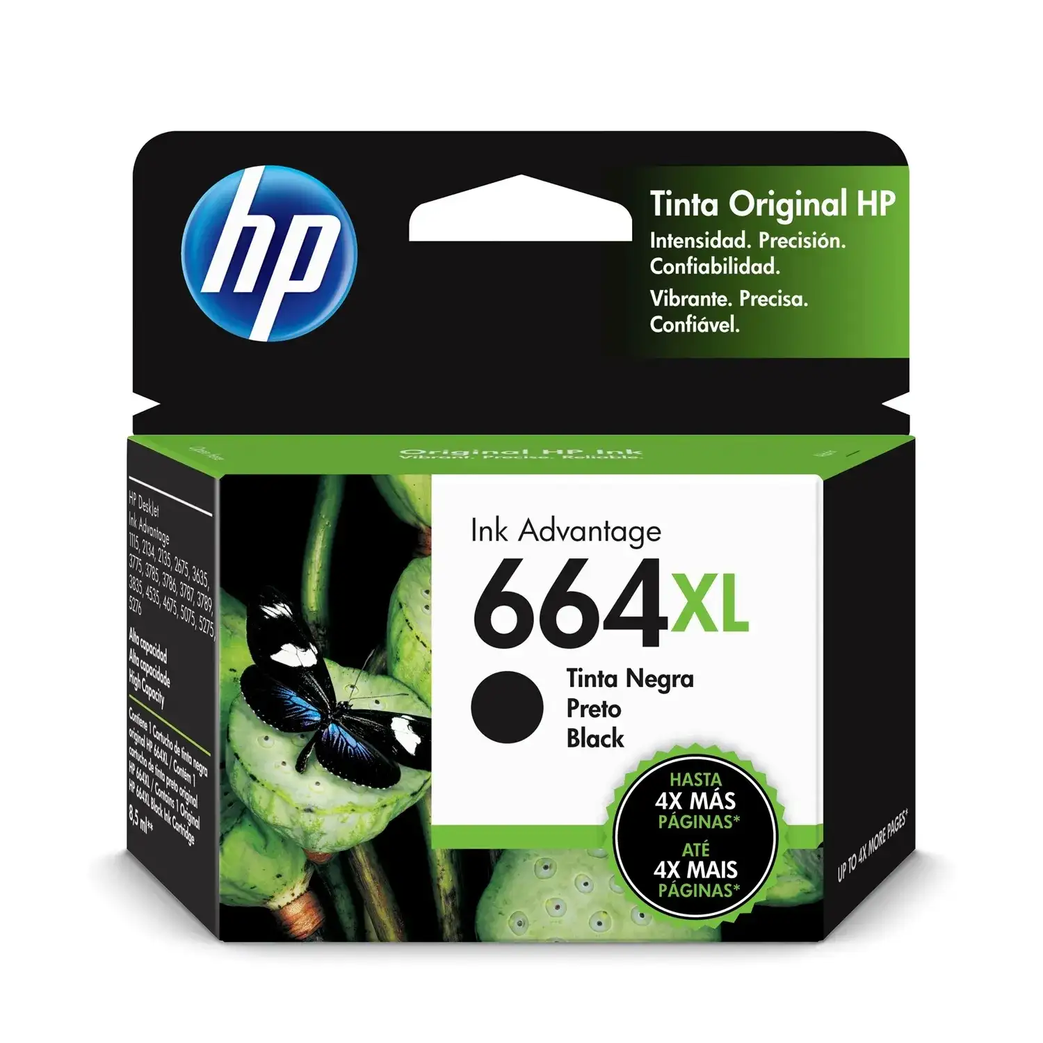 Cartucho de tinta 664XL Negro HP F6V31AL