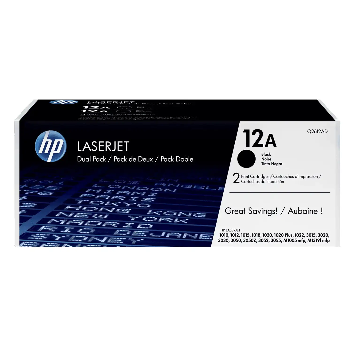 Cartucho de toner 12A Negro LaserJet HP Q2612A