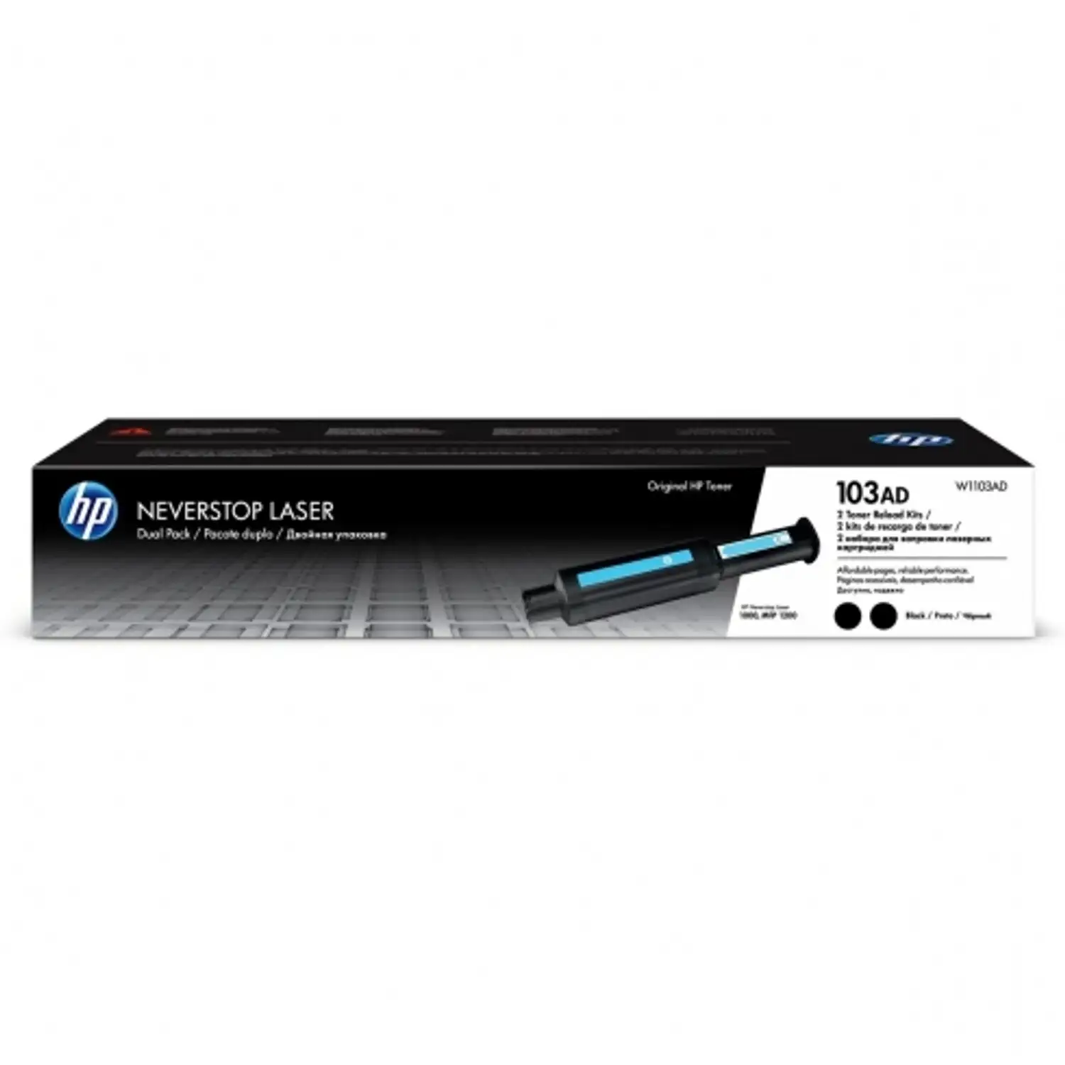 Kit de recarga de Tóner Dual Pack Neverstop Negro HP W1103AD