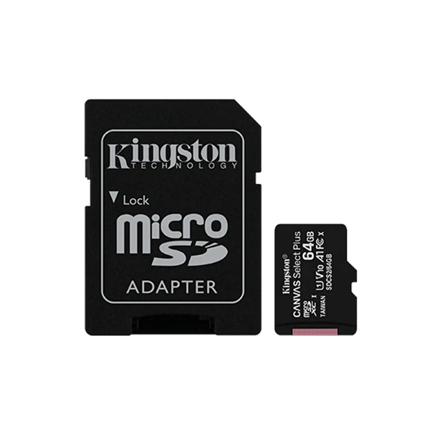 Tarjeta microSDXC 64GB Canvas Select Plus c/adapta KINGSTON SDCS2/64GB