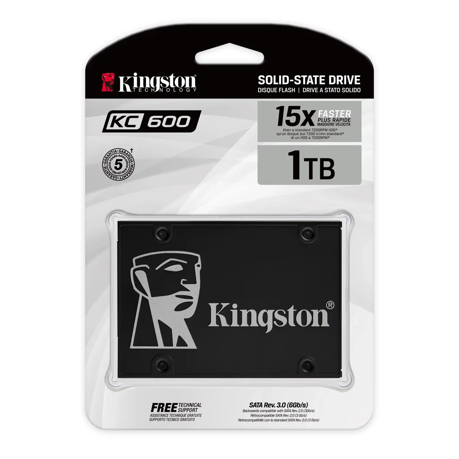 Disco SSD KC600 1024 GB 2.5" sata 3 NAND 3D TLC KINGSTON SKC600/1024G