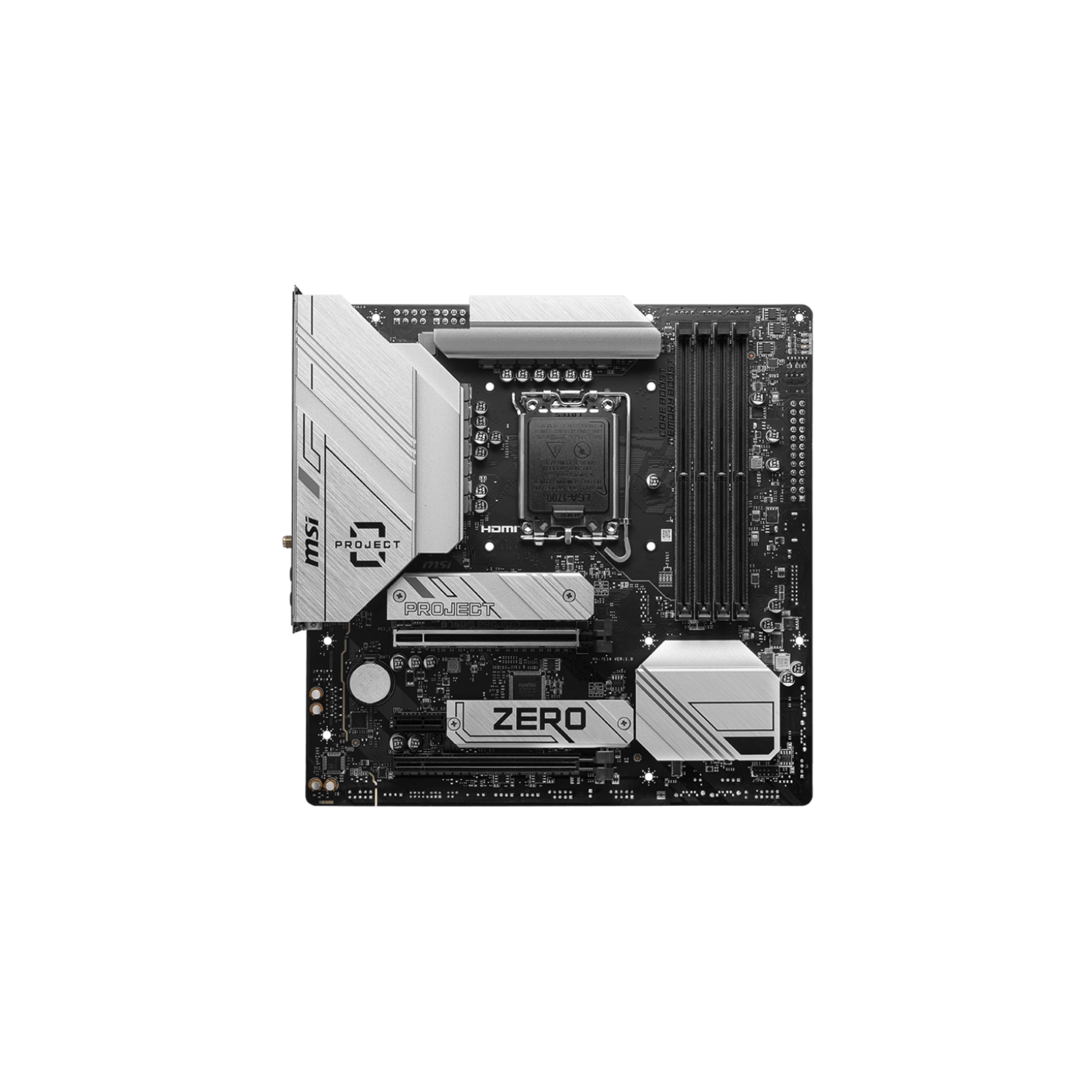 Motherboard MSI B760M PROJECT ZERO DDR5 (LGA1700) MSI B760M PROJECT ZERO