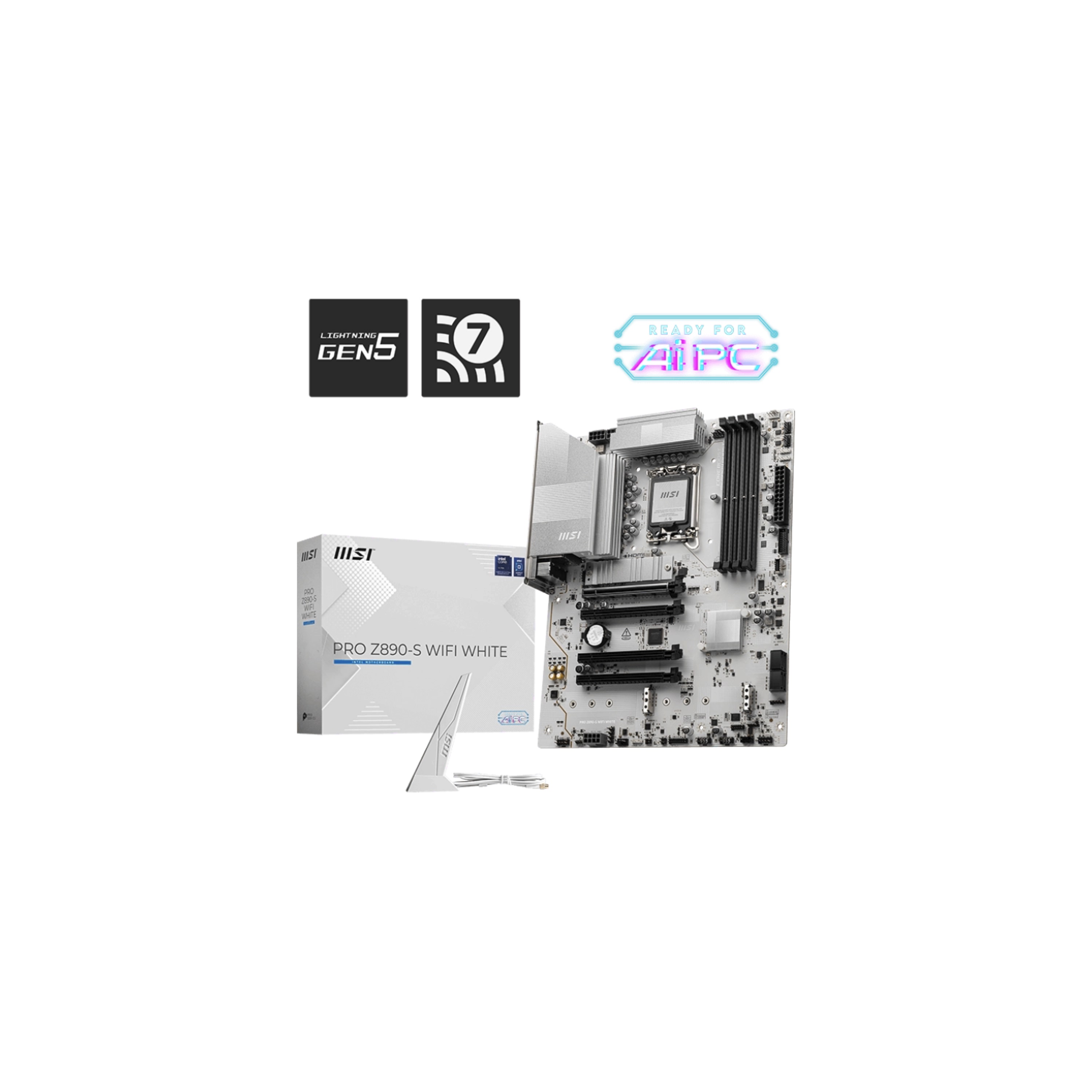 Motherboard MSI PRO Z890-S WIFI  WHITE DDR5 MSI PRO Z890-S WIFI WHITE