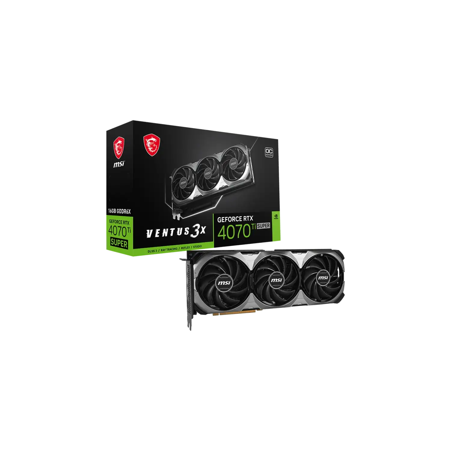 Placa MSI  GeForce RTX 4070 Ti SUPER 16G VENTUS 3X MSI RTX 4070 Ti SUPER 16G VENTUS 3X OC