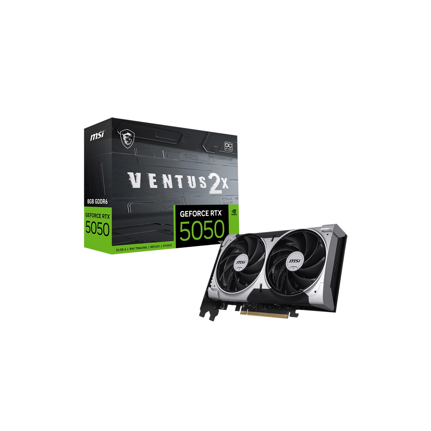 Placa de Video MSI Geforce RTX 5050 8G VENTUS 2X O MSI RTX 5050 8G VENTUS 2X OC