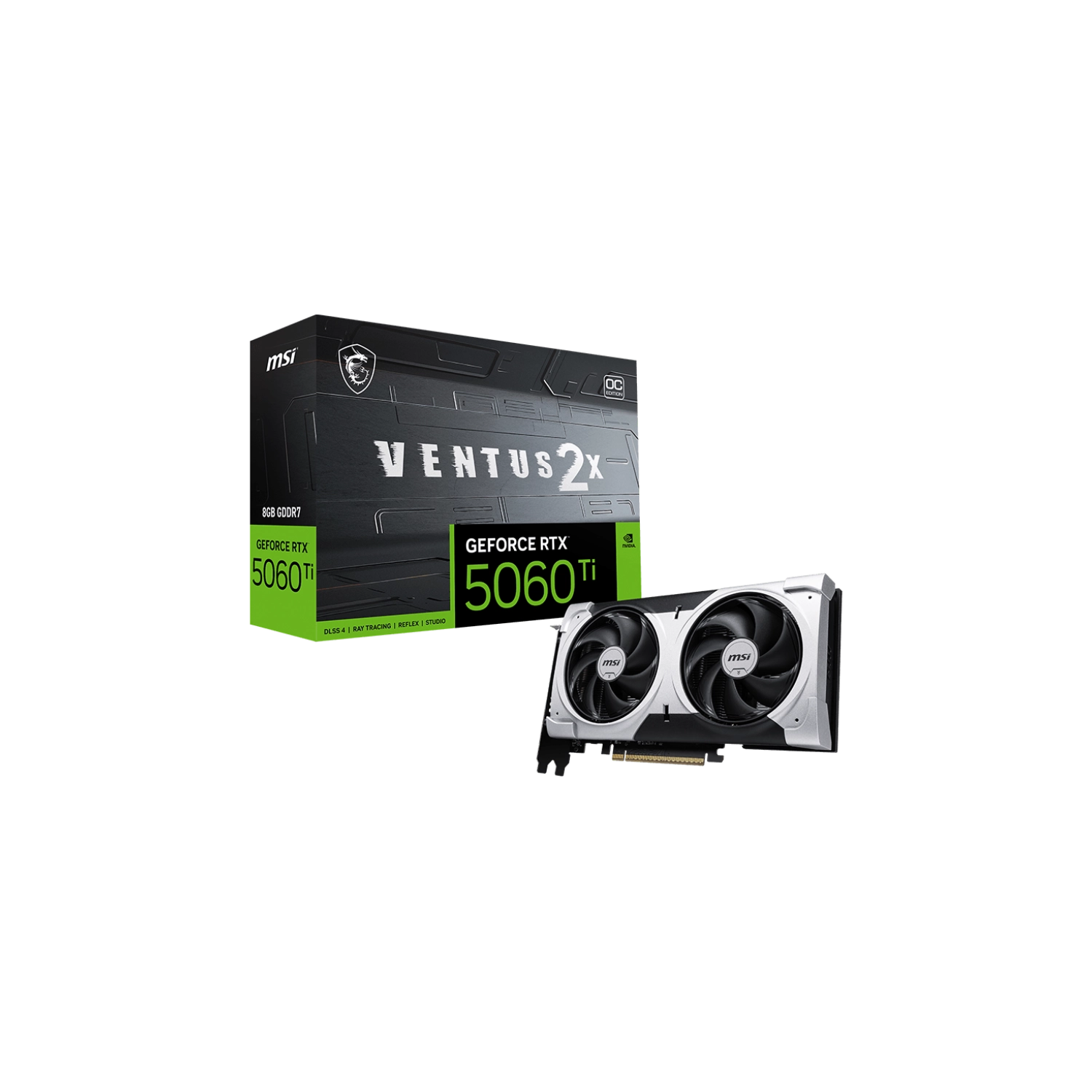 Placa MSI GeForce RTX 5060 Ti 8G VENTUS 2X OC PLUS MSI RTX 5060 Ti 8G VENTUS 2X OC PLUS