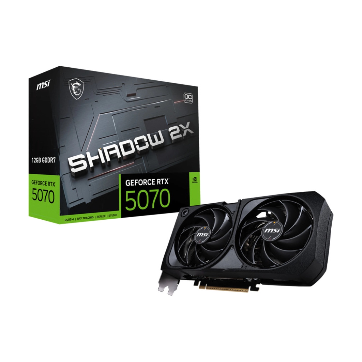 Placa MSI GeForce RTX 5070 12G SHADOW 2X OC MSI RTX 5070 12G SHADOW 2X OC