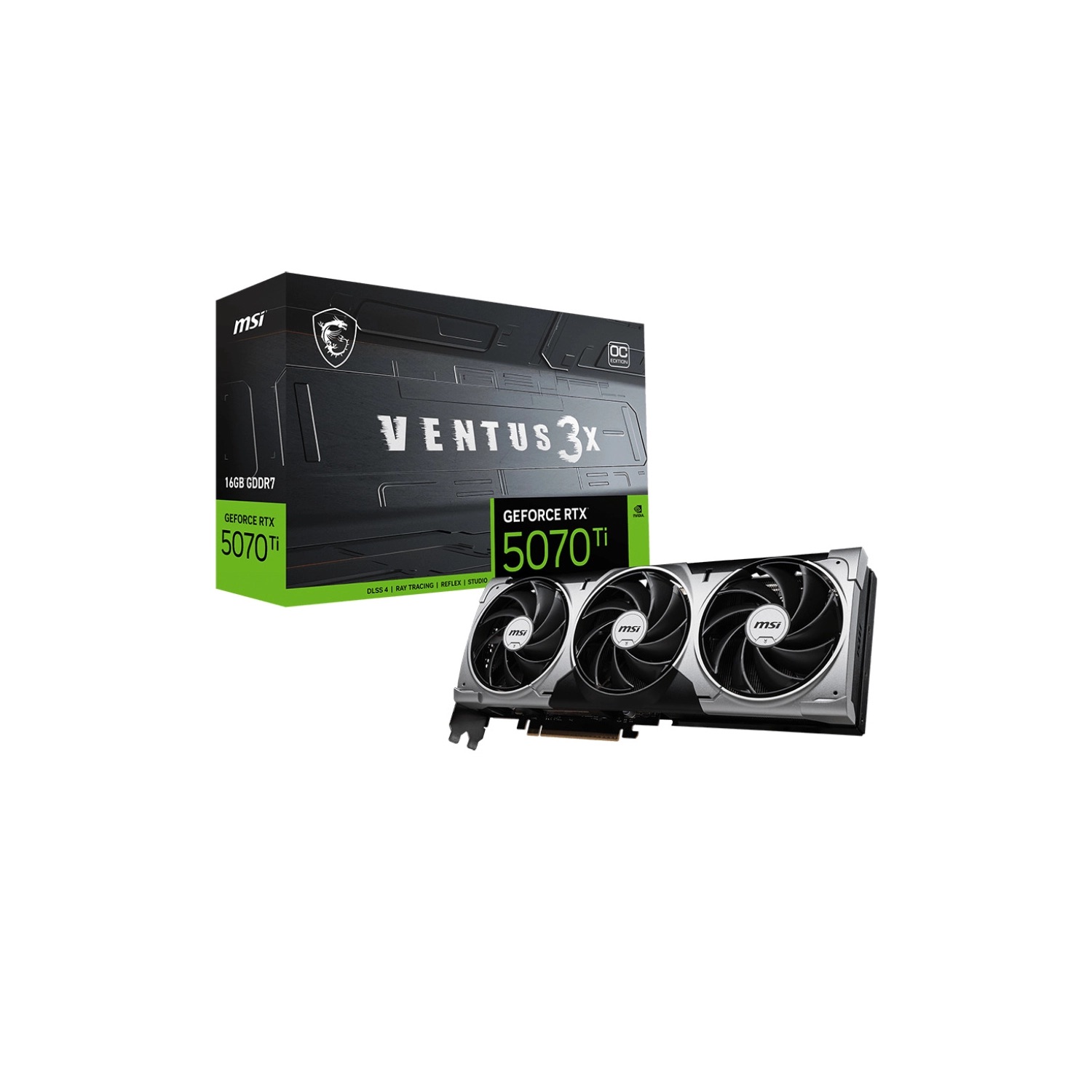 Placa MSI GeForc RTX 5070 Ti 16G VENTUS 3X OC MSI RTX 5070 Ti 16G VENTUS 3X OC