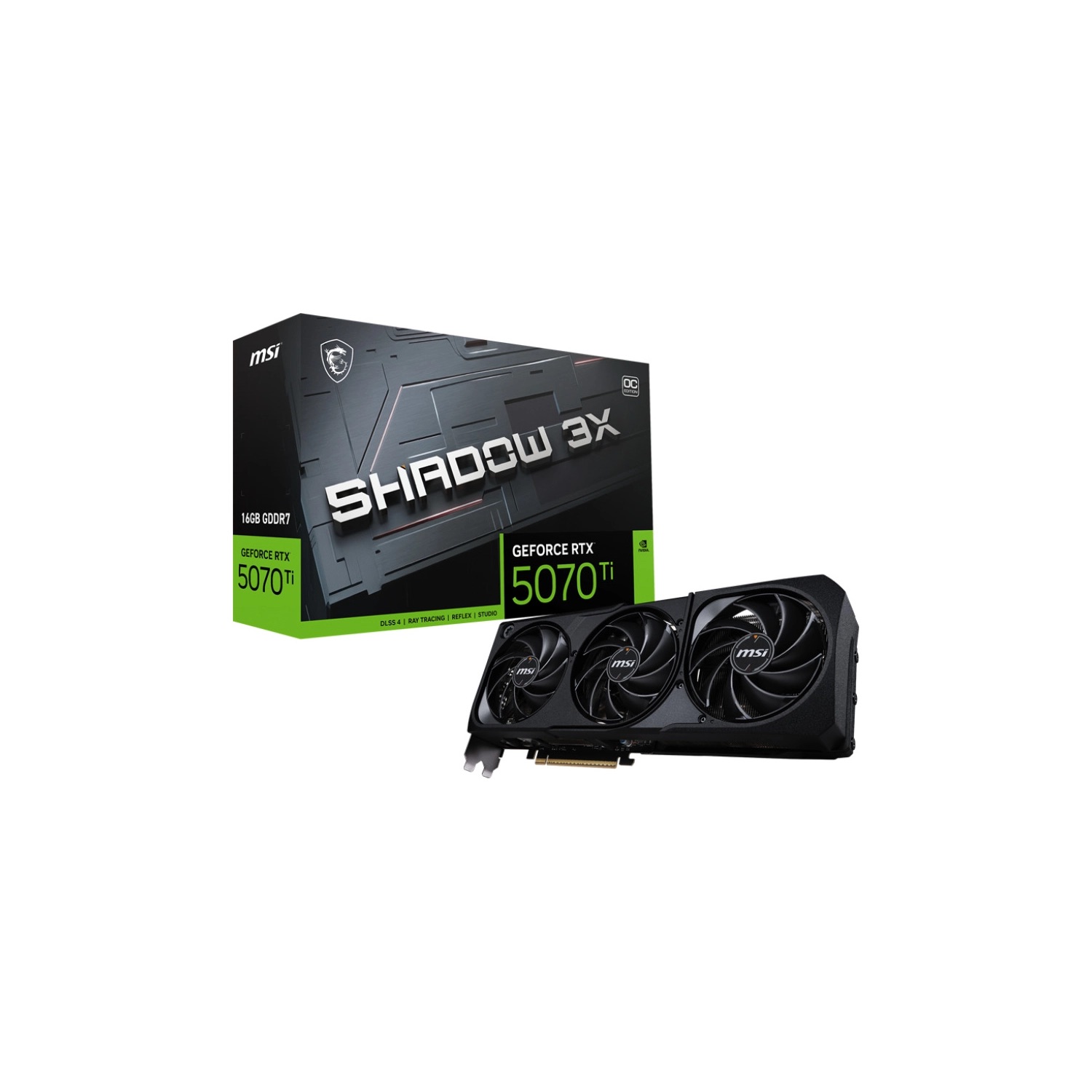 Placa MSI GeForce RTX 5070 Ti 16G SHADOW 3X OC MSI RTX 5070 Ti 16G SHADOW 3X OC