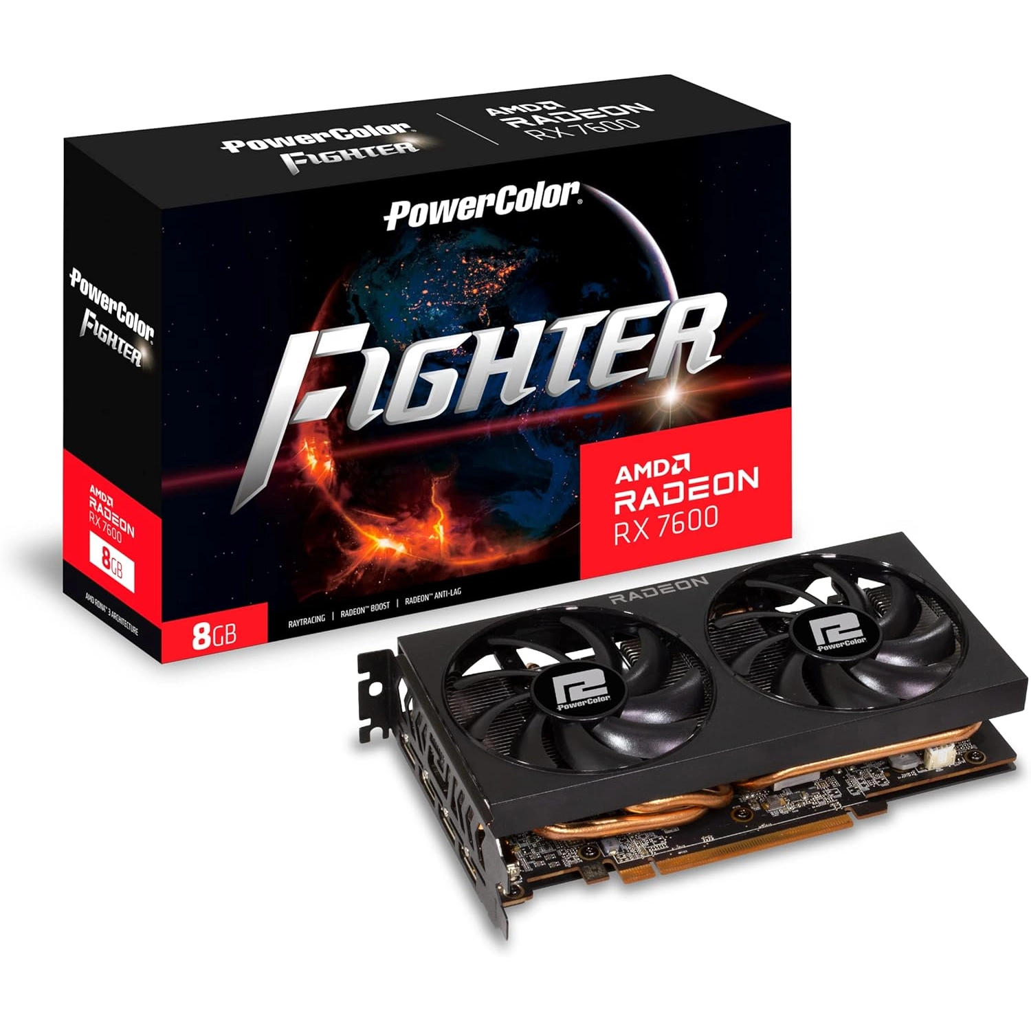 Placa PowerColor Fighter  AMD Radeon RX 7600 Gami POWERCOLOR RX7600 8G-F/v2