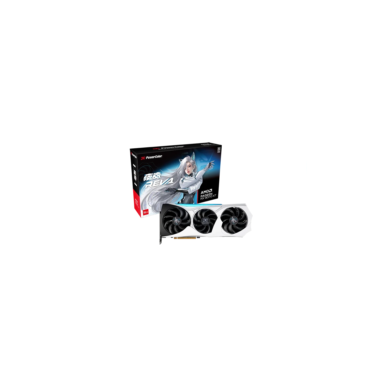 Placa PowerColor Hellhound RX9070XT 16GB REVA Edition 16GB GDDR6 POWERCOLOR RX9070XT 16G-L/OC/REVA