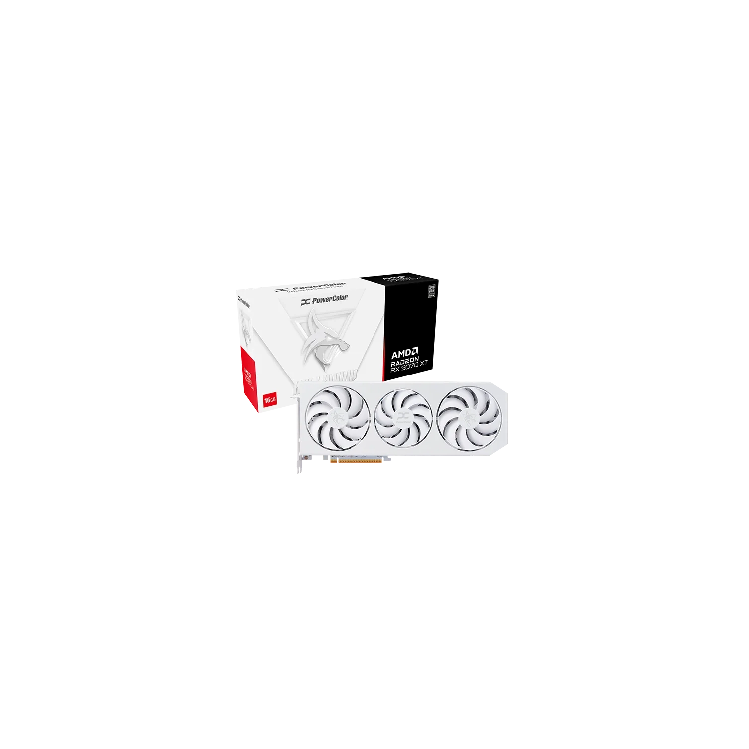 Placa Powercolor Hellhound Spectral White  AMD Radeon  RX 9070 XT 16GB GDDR6 POWERCOLOR RX9070XT 16G