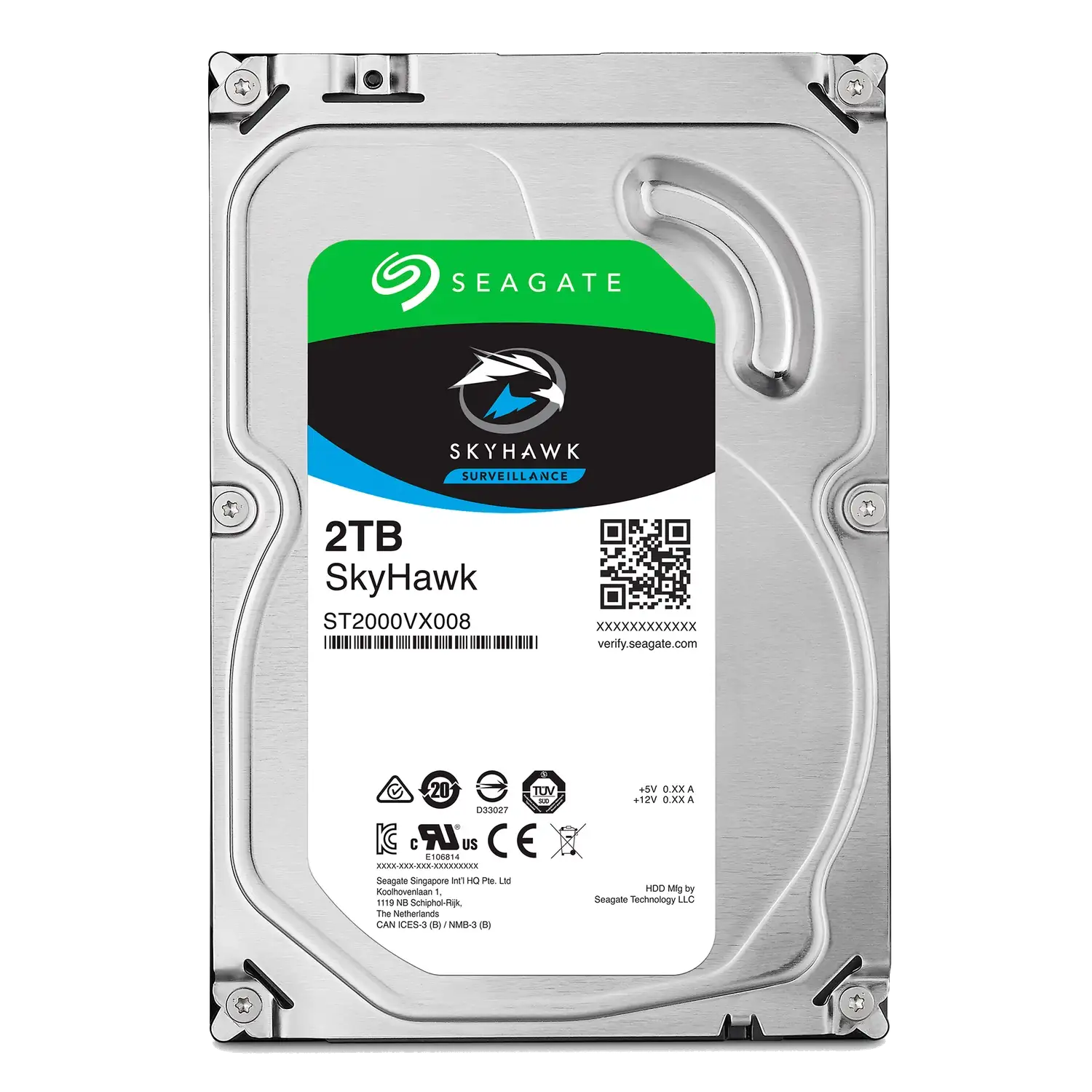 Disco duro int 2TB SATA 6 Gb/s 64MB  Skyhawk SEAGATE ST2000VX017