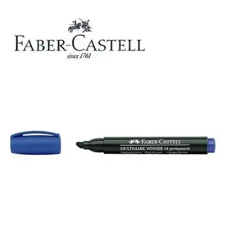 Marcador Faber Castell 54E Permanente Punta biselada Azul