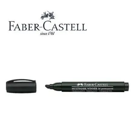 Marcador Faber Castell 54E Permanente Punta biselada Negro