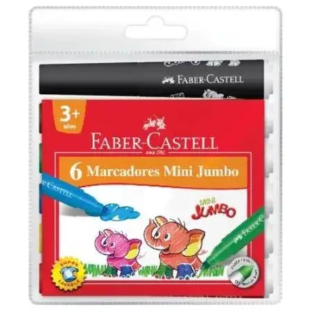 Marcadores Faber Castell Cortos 6 colores
