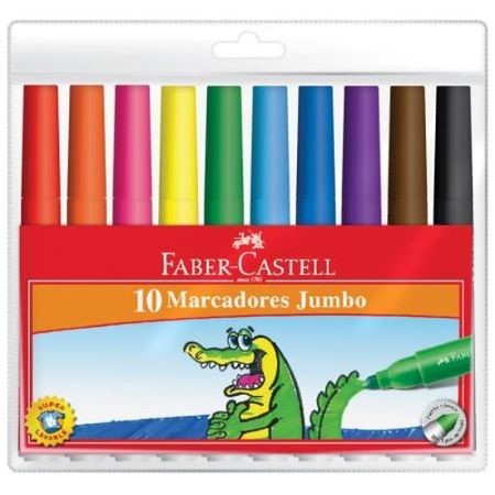 Marcadores Faber Castell Jumbo Gruesos 10 colores