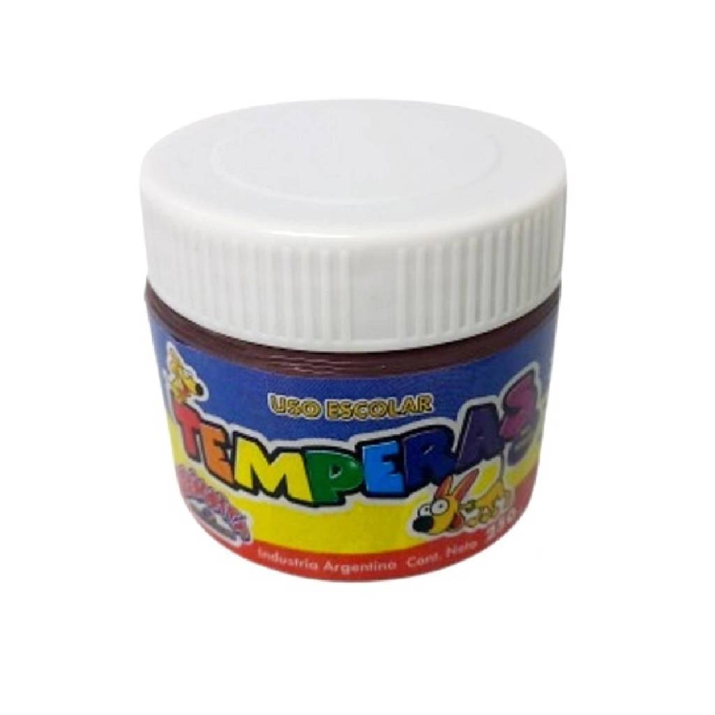 Tempera Señorita 250 grs Marrón En pote -2