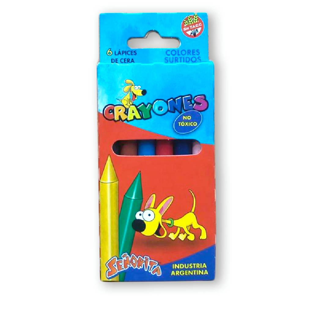 Crayones Señorita de cera 6 colores -2