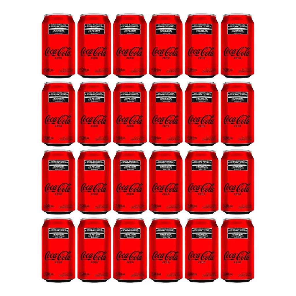 Gaseosa Coca Cola Sin Azucar Lata 354cc X 24 Un -2