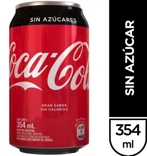 Gaseosa Coca Cola Sin Azucar Lata 354cc X 24 Un