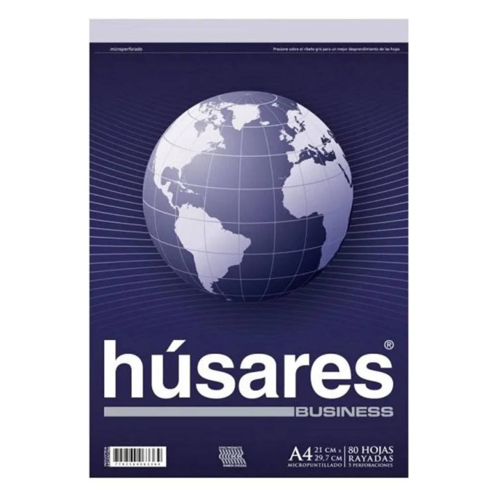 Block Húsares Bussines Rayado A4 Emblocado x 80 hojas -2