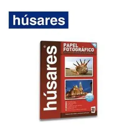 Papel fotográfico Húsares Premium Brillante A4 230gr caja x 20 Glossy