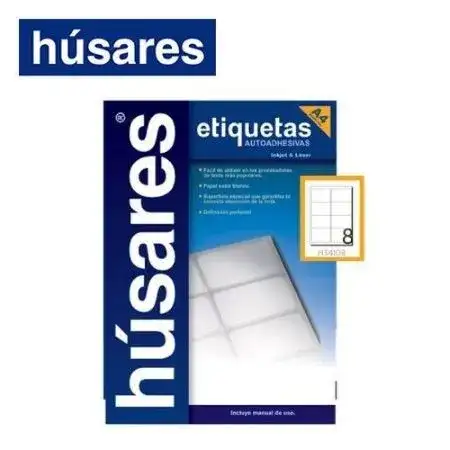 Etiquetas Húsares 105x147mm A4, 4 Etiquetas x 100 hojas