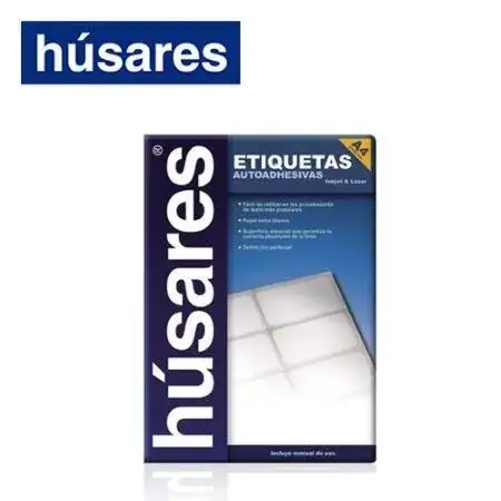 Etiquetas Húsares 210x74mm A4, 4 Etiquetas x 100 hojas