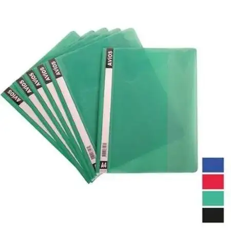 Carpeta base opaca Avíos Cubierta transparente A4 Verde