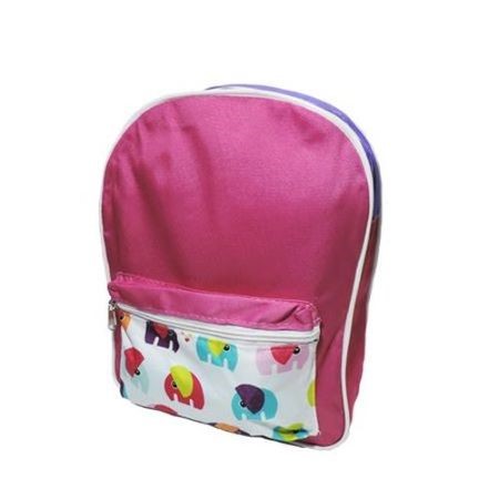 Mochila Pars Elefantitos 14 pulg Rosa bolsillo frontal -2