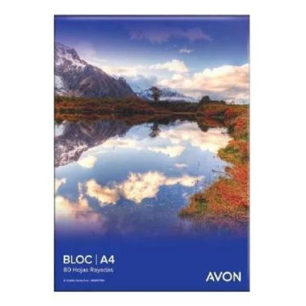 Block Avon Rayado A4 Emblocado 80 hojas -2