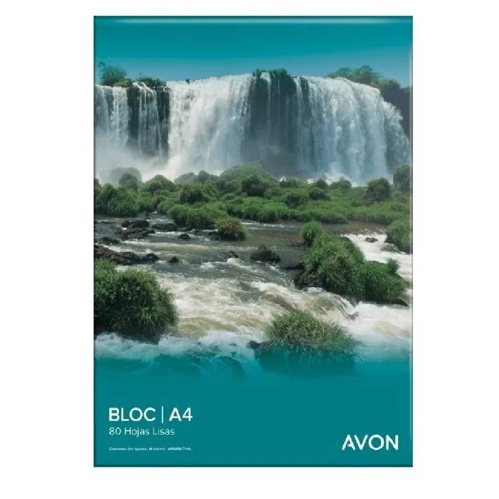 Block Avon Liso A4 Emblocado 80 hojas -2