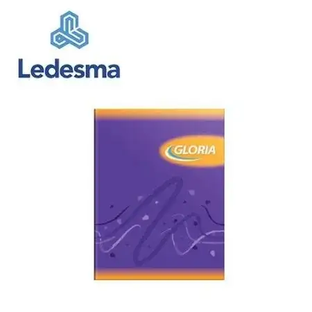 Cuaderno Gloria Cuadriculado Escolar Tapa flexible 24 hojas