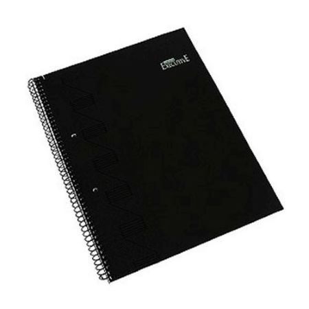 Cuaderno Ledesma Executive Rayado N°1 (16x21)Negro Tapa polip Espiralado 120 hojas