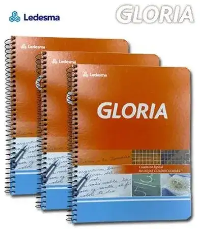 Cuaderno Gloria Cuadriculado 16x21cm Espiralado 84 hojas