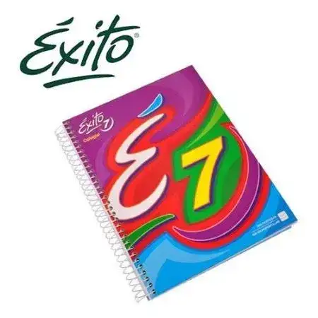 Cuaderno Exito E7 Rayado 21x27cm (Tipo ABC con Espiral) Tapa Dura Espiralado 100 hojas