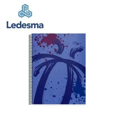 Cuaderno Ledesma Essential Rayado A4 Azul Tapa polip Espiralado 84 hojas