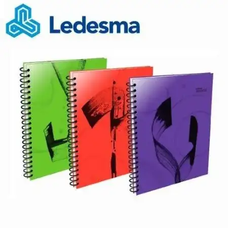 Cuaderno Ledesma Essential Cuadriculado A4 Cristal Tapa polip Espiralado 84 hojas