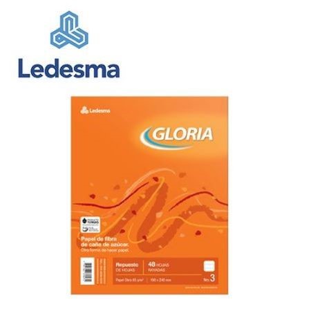 Repuesto Gloria Rayado Nº3 48 hojas -2