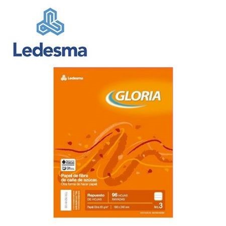 Repuesto Gloria Cuadriculado Nº3 96 hojas -2