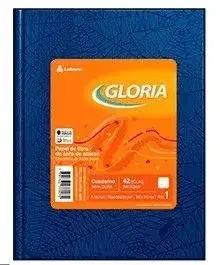 Cuaderno Gloria Araña Rayado Escolar  N°1 (16x21)Azul Tapa Dura 42 hojas